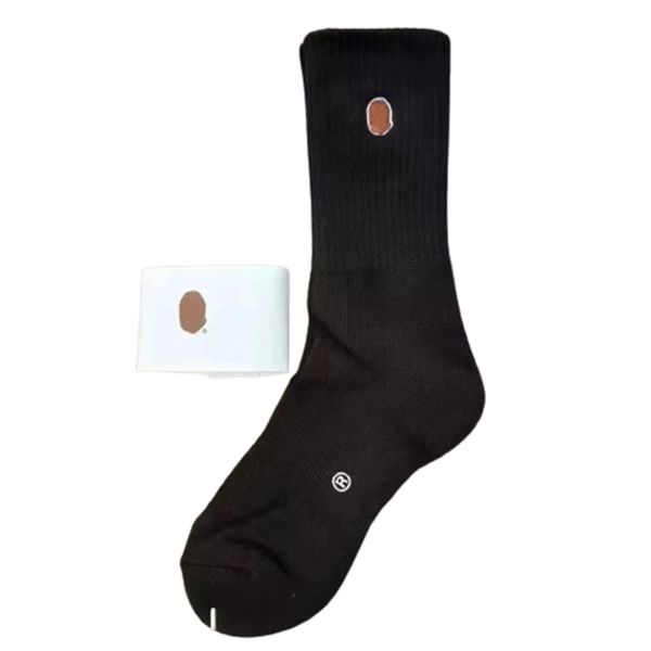 Atacado cabeça de macaco bordado witner masculino grosso quente lã meias vintage natal meias coloridas presente k5
