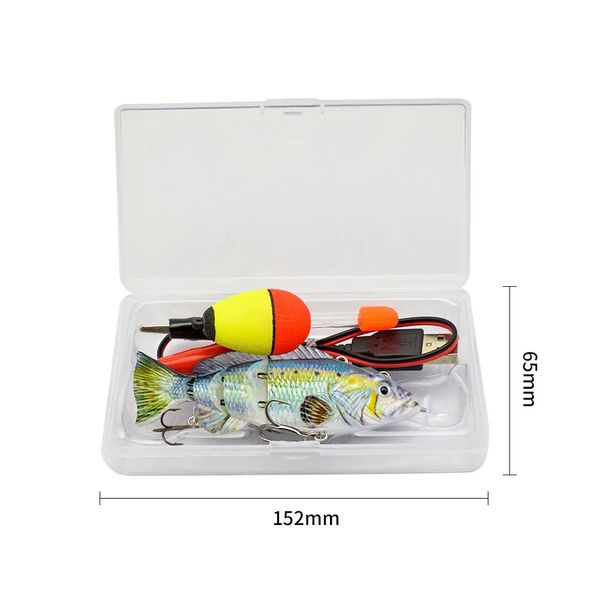 Esche esche piccole 10 cm Robot da pesca per nuoto Richiamo elettrico automatico Bait Wobblers per Swimbait Luce LED lampeggiante ricaricabile USB 231202