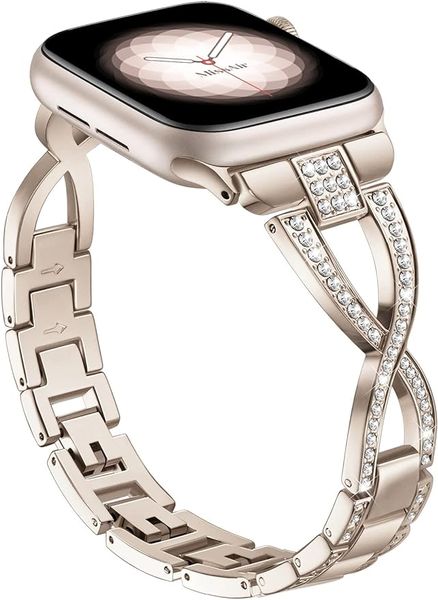 Missair Bling Bantları Apple Watch Band 38mm 40mm 41mm 42m Kadınlar Şık Mücevher Kayışı Ayarlanabilir Bilezik Metal Bilekliği Iwatch Serisi 8/7/6/5/4/3/3/2/1/1/SE
