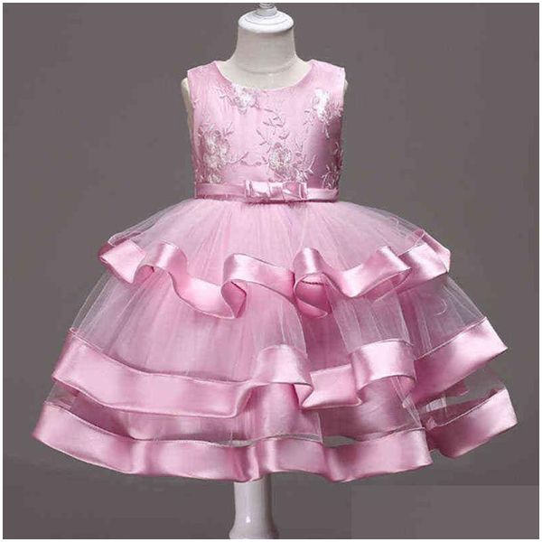 Vestidos da menina bebê crianças infantil menina flor princesa festa tutu vestido crianças casamento dama de honra criança rendas vestidos de natal coágulo dhv8w