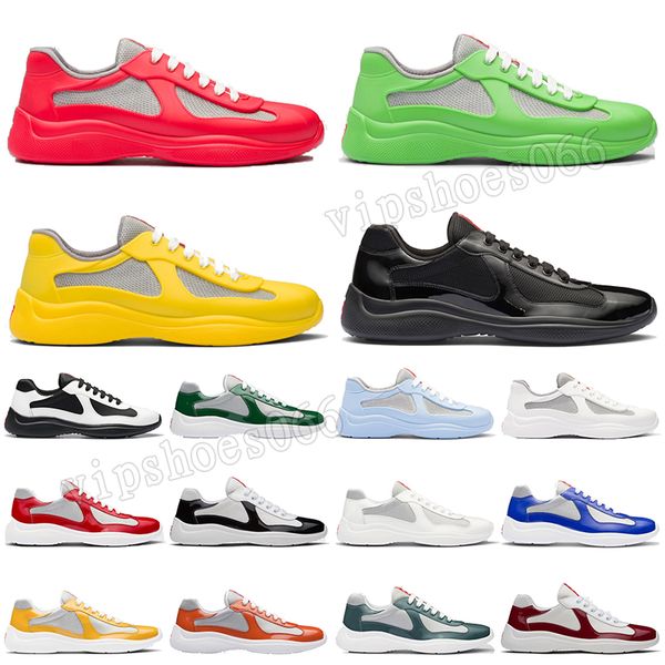 Moda lüks og americas fincan spor ayakkabılar gündelik ayakkabılar orijinal Amerika kupası erkek kadın kauçuk taban düşük üst patent deri koşucu platform eğitmenleri tasarımcı ayakkabı