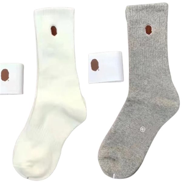 Großhandel Affenkopf bestickt Witner Herren dicke warme Wollsocken Vintage Weihnachtssocken farbige Socken Geschenk k1