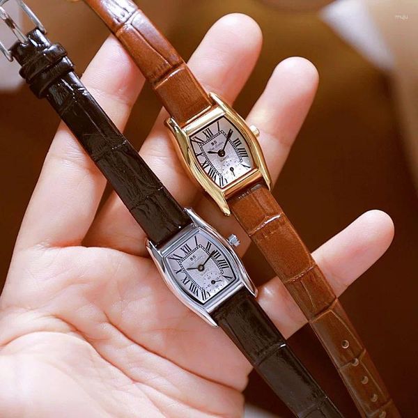 Armbanduhren Luxus Damenuhr Mode Braune Bänder Business Girl Quarz Geschenk 3 Bar Wasserdicht Exquisite Casual Uhr Uhren