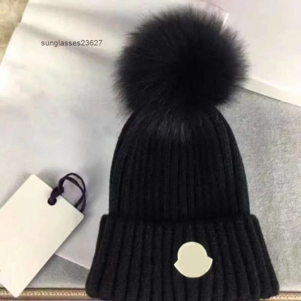 2023 Designer Autunno e Inverno Beanie lavorato a maglia da uomo e da donna cappelli casual di alta qualità Chunky Knit Spessore caldo pelliccia sintetica Berretti Cappelli Berretto da donna Bonnet Caps 20 colori