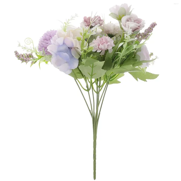 Dekorative Blumen, gefälschter Rosenstrauß, Party-Blumen-Dekor, Seiden-Requisiten, falsche Kunststoff-Imitationsverzierung