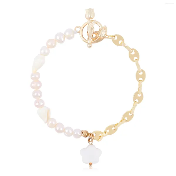 Charm-Armbänder NEKOL Perlenarmband Blumenanhänger Schmuckzubehör für Damen Mädchen Großhandel Modeschmuck Frauen