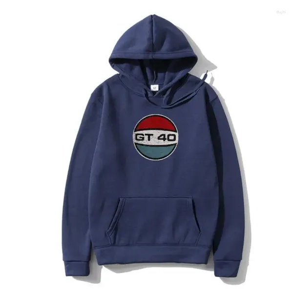 Moletons masculinos Vintage GT40 SOuterwearring Wheel Logo Emblem Hoody