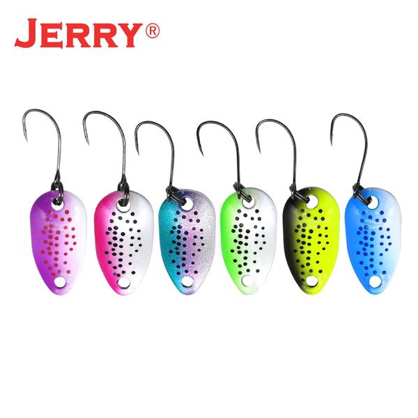 Iscas iscas jerry gemini micro kit de pesca colheres colher de truta wobbler spinner isca múltiplas cores 231202