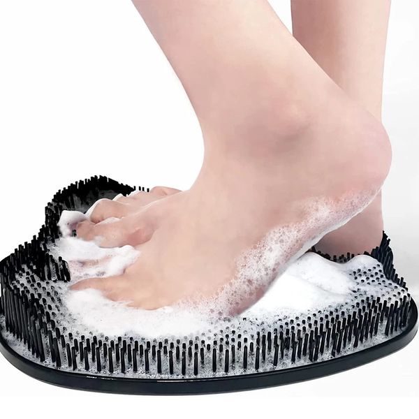Fußpflege, saubere, massierte Füße, Dusche, Bad, Schrubbermatte, macht harte Haut an den Fersen weich, Peeling-Bürste, biegsames Waschpad 231202