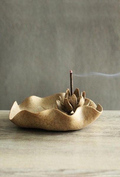 Handmade Stick Incense Holder Lotus Flower Incense Burner Jingdezhen Aromatherapy Censer Gifts Crafts Home Decoration5856456