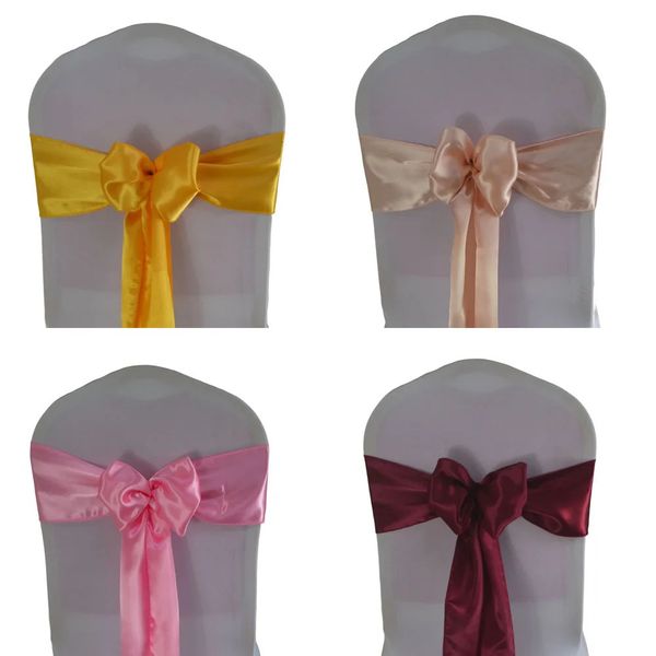 Sashes 100pcs50pcs Cetim para Natal Casamento Salão Festa Decoração Fita Banda Cinto Banquete Aniversário Bebê Chuveiro Sash 231202