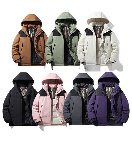 I designer da uomo progettano piumino invernale oversize con cappuccio ricamato caldo parka Piumino da uomo con lettera ricamata