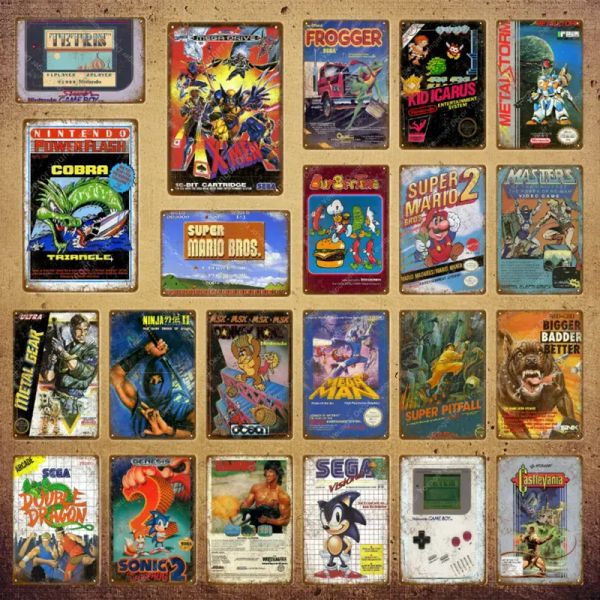 Lustige Malerei Power Flash Gaming Poster Gamer Wand Metall Aufkleber für Kinderzimmer Game Center Dekoration Vintage Kunst Plakette Schild Größe 30X20cm