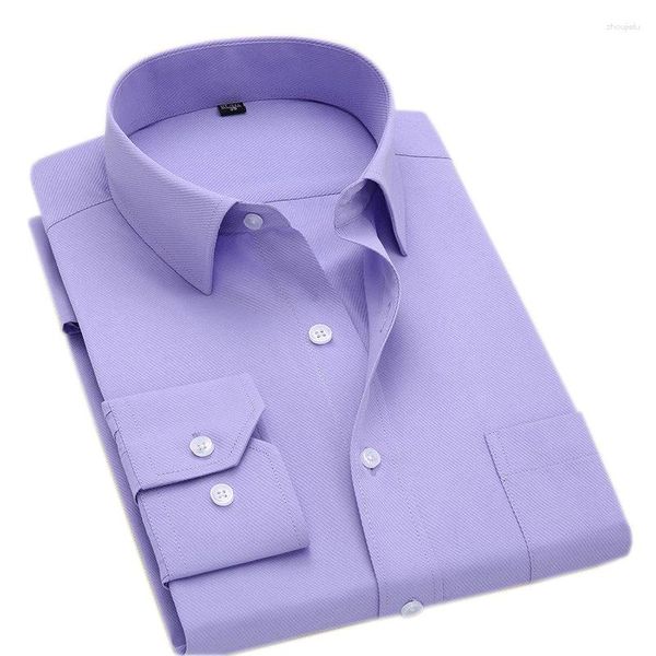 Camicie casual da uomo MACROSEA stile classico solido manica lunga comodo abbigliamento da ufficio traspirante