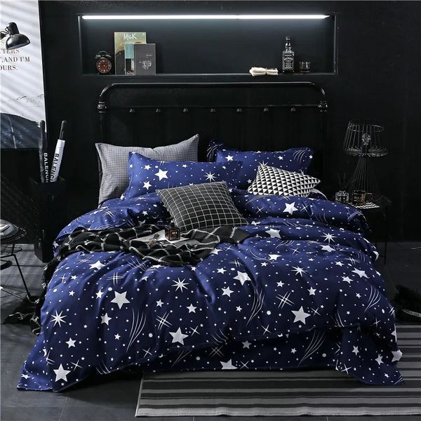 Bettwäsche-Sets Home Set Star gedruckt 240 x 220 Bettbezug King Size Sets Druck mit Kissenbezug Einzel-Doppel-Queen-Steppbett 231202