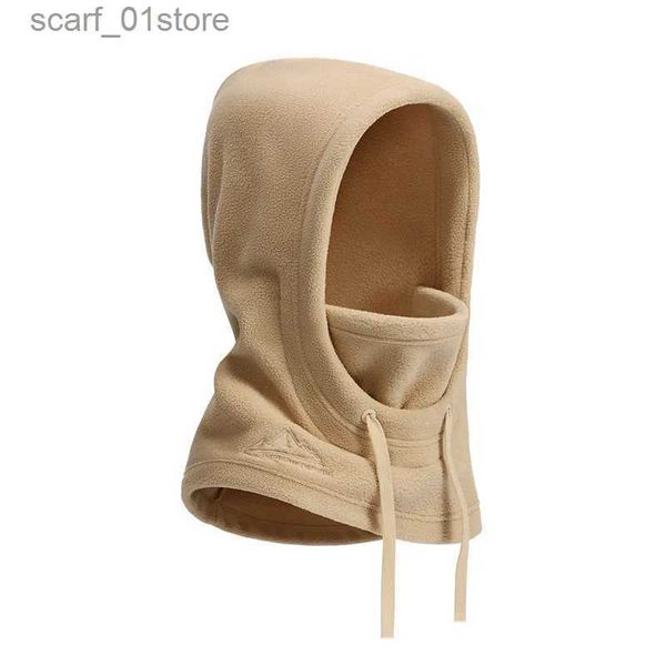 Beanie / Skull Caps Chapéu de Inverno Fleece Máscara Facial C Balaclava Pescoço Aquecedor Capuz Esportes de Inverno Esqui Homens Mulheres C Homens Neve Esqui Ciclismo BonnetsL231202