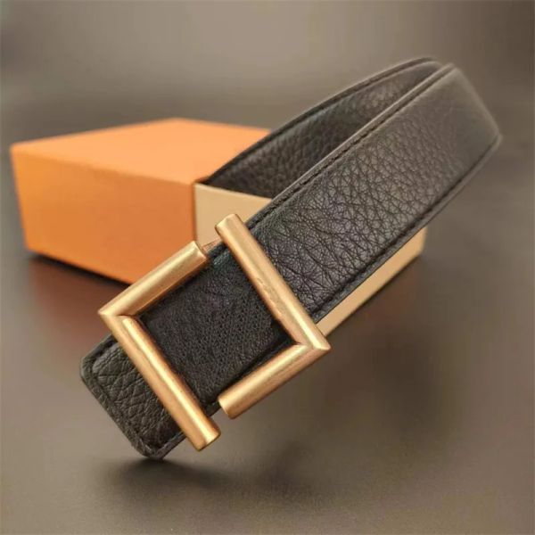 Cinture di lusso in vera pelle di moda per uomo Designer Cintura Uomo Donna Lettere Fascia d'attesa con fibbia Marrone Nero Cinture Pelle 3,8 cm Larghezza Cintura 231223D