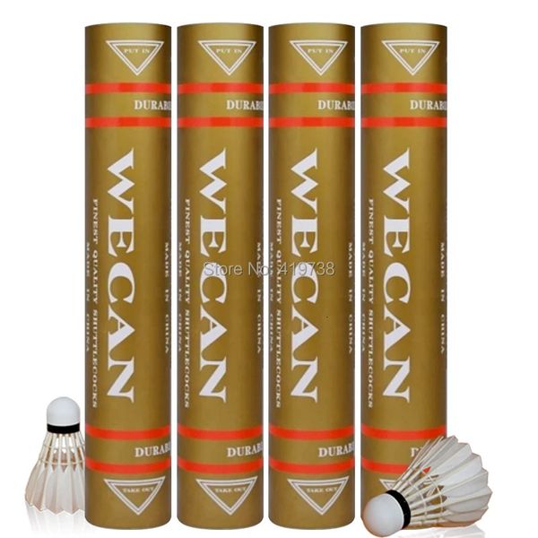 Volani da badminton 100% originale WECAN volano Oro wecan classe A volano in piuma d'anatra badminton per competizione 5 tubi / lotto 231201