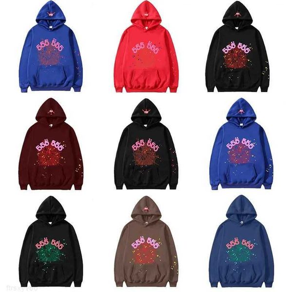 Tasarımcı Hoodie 555 Örümcek Erkek Erkek Hoodies Sweater Hip Hop Gençlik için En Kaliteli Moda Gençlik KK HXQN