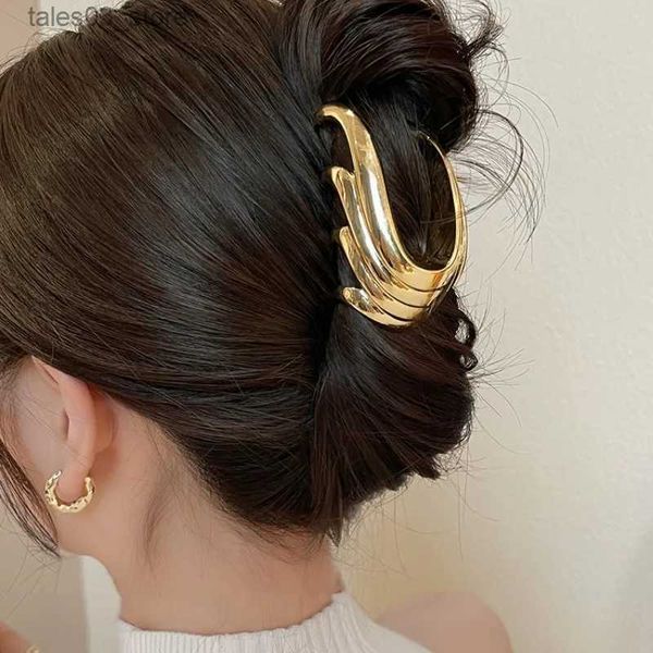 Kopfbedeckung Haarschmuck Engelsflügel Frauen Legierung Haarklammer Kopfbedeckung Temperament Pferdeschwanz Metall Hai Clip Flügel Hairwear Mädchen Mode Haarschmuck Q231204