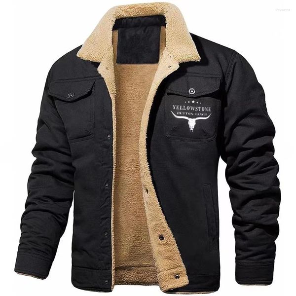 Jaquetas masculinas outono inverno nw jaqueta de lã de pelúcia grosso algodão outerwear carta padrão imprimir roupas casuais masculino blusão casaco