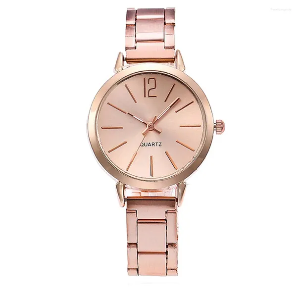 Relógios de pulso feminino relógio moda luxo banda de aço inoxidável para relógios femininos pulseira de metal quartzo relogio feminino