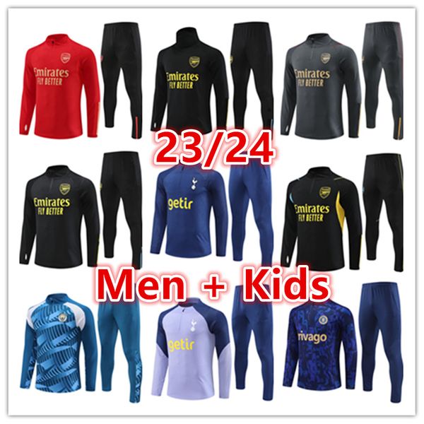 2023 2024 Arsen PEPE SKA Futebol Tracksuit Gunners Training Suit 22 23 24 ODEGAARD TIERNEY Homens Crianças Futebol Tracksuits Survetement Chandal Jogging Sets