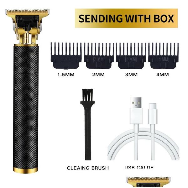 Aparador de cabelo T9 Electric Clippers Pushers USB Tesoura Mens Razor Cabeça de barbear Dual-Use Barber Professional Beard Drop Delivery Produc Dhywg