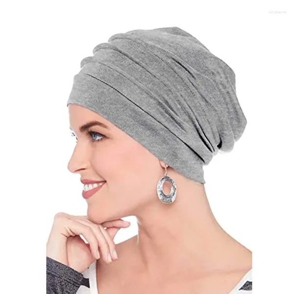 Abbigliamento etnico Cappello turbante moda musulmana Cappello tinta unita Cofano Hijab elastico Morbido e confortevole Sciarpa per la testa Copricapo per donna Elegante