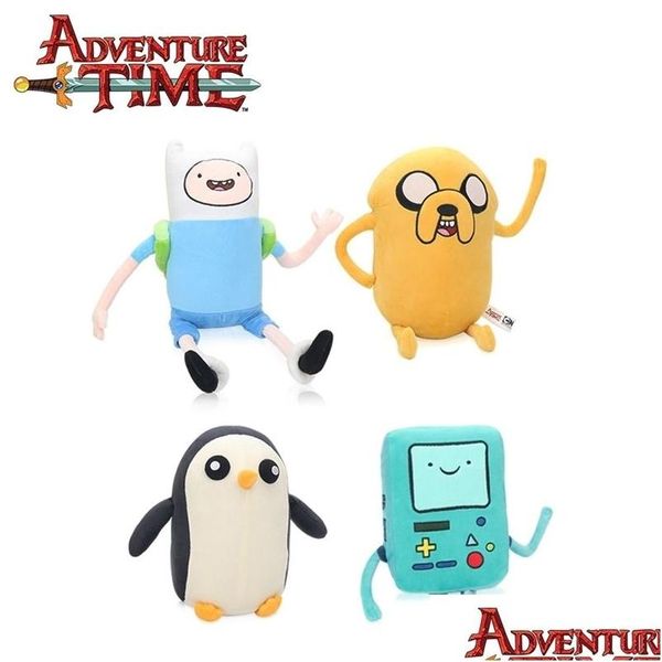 Gefüllte Plüschtiere 25-43 cm Adventure Time Spielzeug Jake Pinguin Gunter Finn Beemo Bmo Weiche Tierpuppen Partyzubehör Brinqudoes Bebe L Dhunr