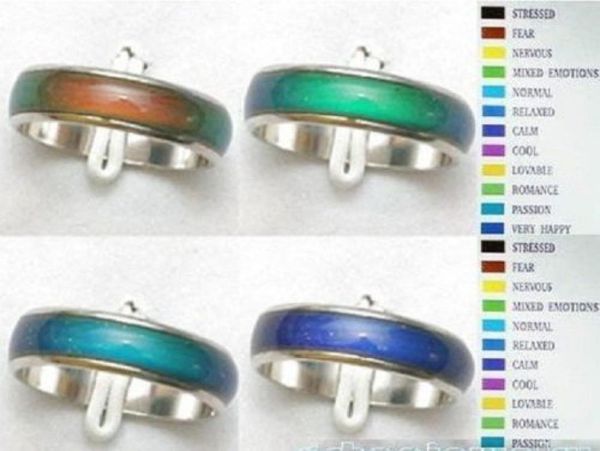 MOOD Rings Stimmungsring ändert seine Farbe entsprechend der Temperatur Ihrer Blutmischung, Größe 100 Stück5200686