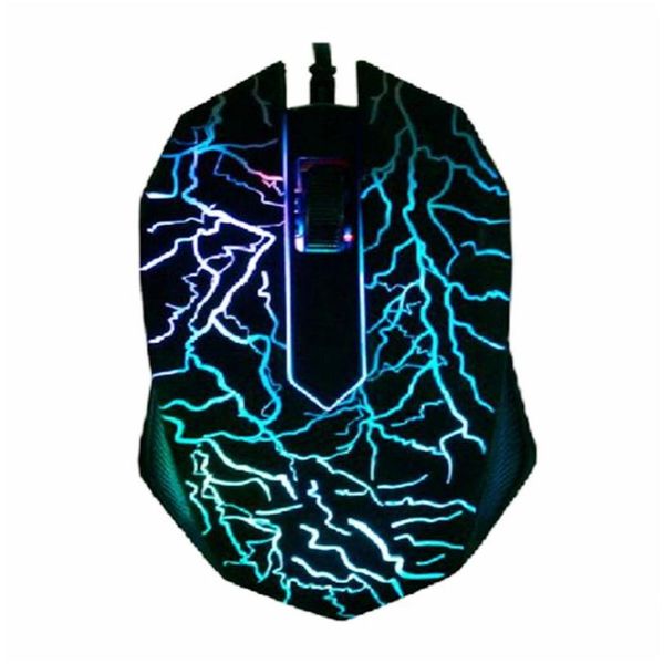 Mäuse Neue Gaming-Maus Professionelle kabelgebundene 3D-Maus 2700 DPI mit MTI-Farben wechselbare LED-Hintergrundbeleuchtung Ergonomie-Design Netzwerkeingänge für Dh3LD