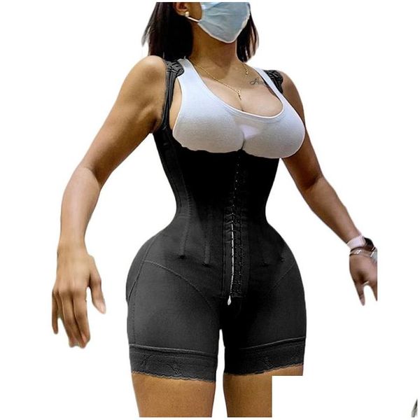 Cintura barriga shaper mulheres pós-operatórias busto aberto alta compressão shapewear trainer bunda levantador emagrecimento espartilho skims fajas colombiano dhagr