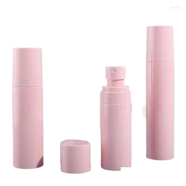 Garrafas de armazenamento frascos frascos de armazenamento vazio 60/80 / 100ml névoa spray garrafa redonda rosa fino pulverizador desinfecção atomizador por cosméticos dh38i