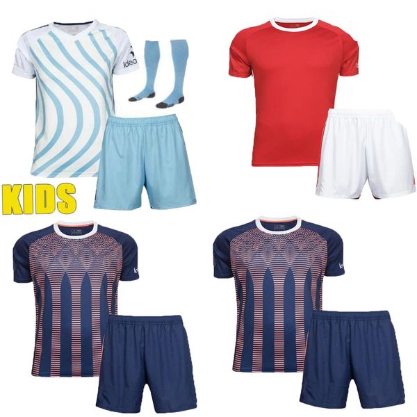 Fãs 2023/24 Nottingham Soccer Jerseys 2023 2024 Forest WORRALL WILLIAMS COLBACK AWONIYI WOOD SANGARE YATES DENNIS McKENNA ELANGA Kit de futebol infantil