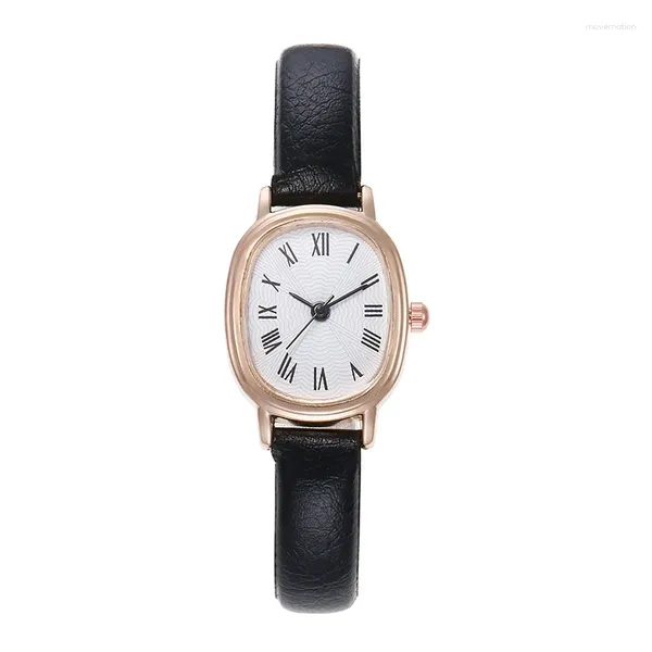 Armbanduhren, Quarzuhren für Damen, Lederarmband, modisch, einfach, vielseitig, lässig, exquisit
