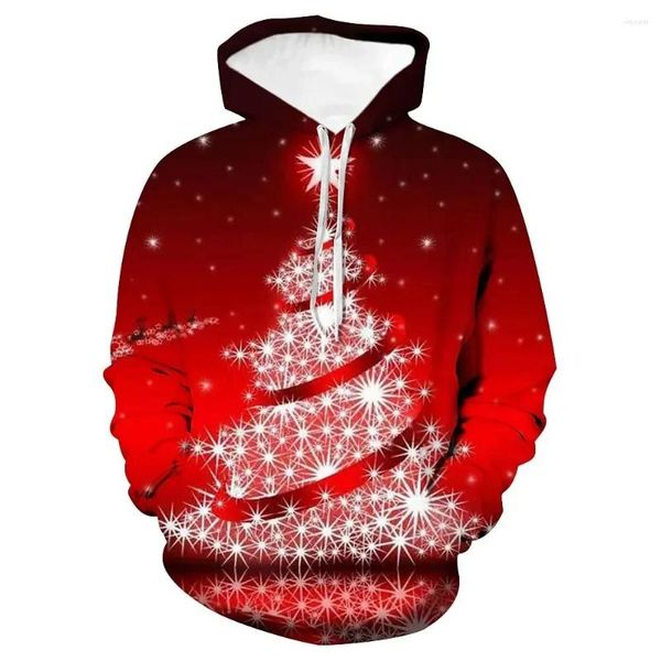 Männer Hoodies Weihnachten Mit Kapuze Männer/frauen 3d Santa Claus Drucken Herbst Langarm Sweatshirt Casual Kinder Männer Mantel