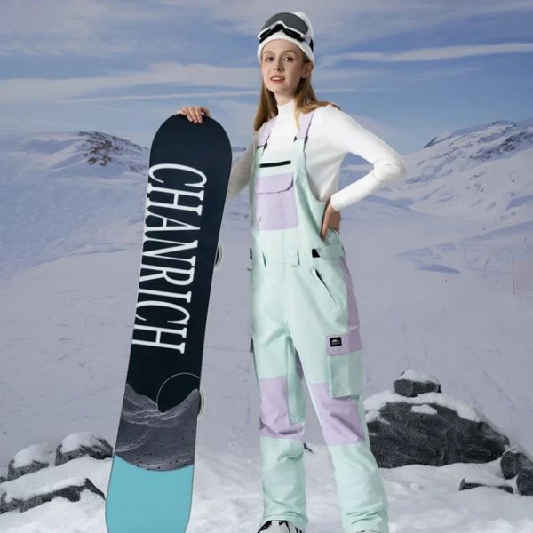 Skifahren BIB Hosen 2024 Männer Hosen Overalls Overall Schnee Kleidung Outdoor Winddicht Snowboard Fracht Winter Warme Frauen Ski 231202