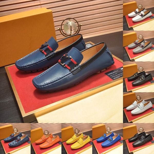 38 Model Tasarımcı Markası Büyük Boyut 46 Mens Tasarımcı Loafers Klasik Gülümseme Orijinal Süet Süet Deri Mokasen Ofis Ayakkabıları Erkekler Flats Lüks Sürüş Ayakkabıları