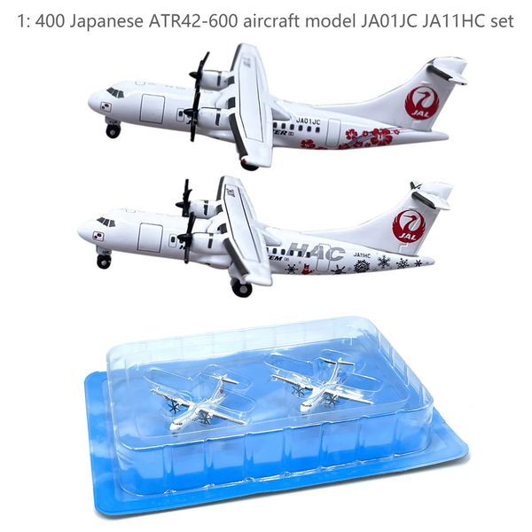 Aeronave Modle 1 400 Japonês ATR42-600 modelo de aeronave JA01JC JA11HC conjunto modelo de produto acabado em liga 231201