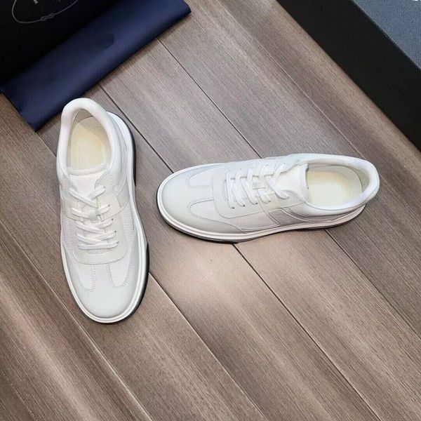 White Men casual shoes Prax calf leathers district leather Low-Top sneaker white black sports runner outdoor walking flats trainers with box 38-45EU factory sale