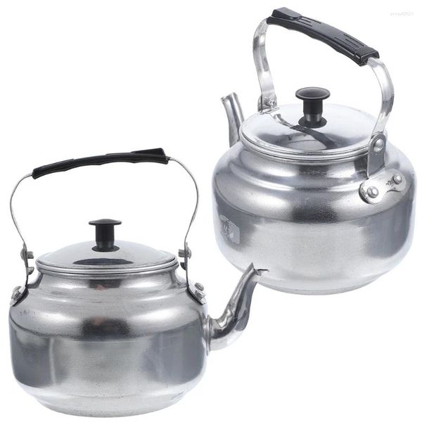 Conjuntos de louça 2 pcs vintage bule carafe cafeteira uso diário chaleira de água liga de fogão de alumínio para