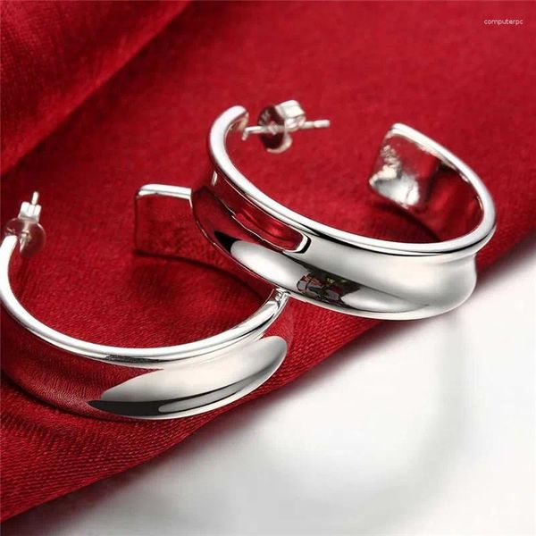 Boucles d'oreilles créoles en argent Sterling 925, belles boucles d'oreilles pour femmes, mode sauvage, mariage, jolis bijoux de haute qualité, vente en gros