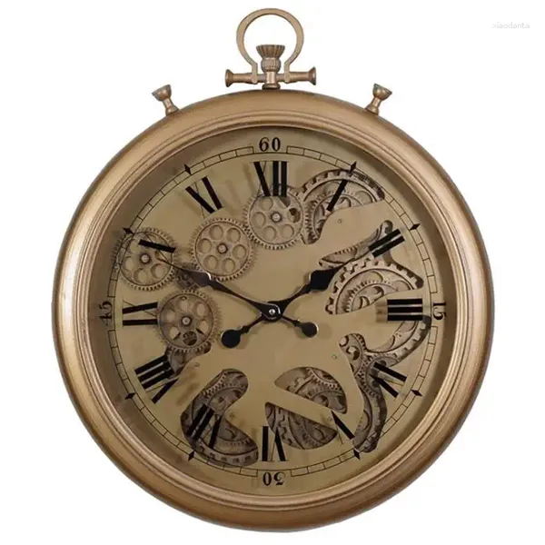 Orologi da parete Orologio visibile con ingranaggi in metallo decorativo retrò per VIP come regali per le feste