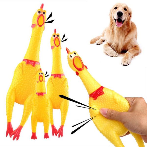 500 stücke Schreiendes Huhn Squeeze Sound Spielzeug haustier hund katze kaut spielzeug kinder Dekompression lustige werkzeug gummi Squeak Squeaker welpen geschenk Pet Spielzeug