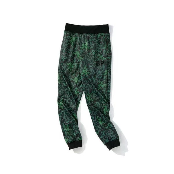 BP Mens Designer Calças Corredores Bordados Verde Camuflagem Casual Algodão Calças Soltas Para Mulheres Sweatpant Fitness Hip Hop Elástico Impressão Carta Pantalon Japão