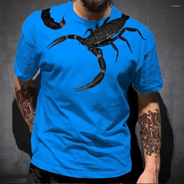 Erkek Tişörtleri Moda Scorpion King 3d Baskı Gündelik Sokak Giyim Hip Hop Kısa Kollu T-Shirt Pamuk Kumaş Özelleştirilebilir