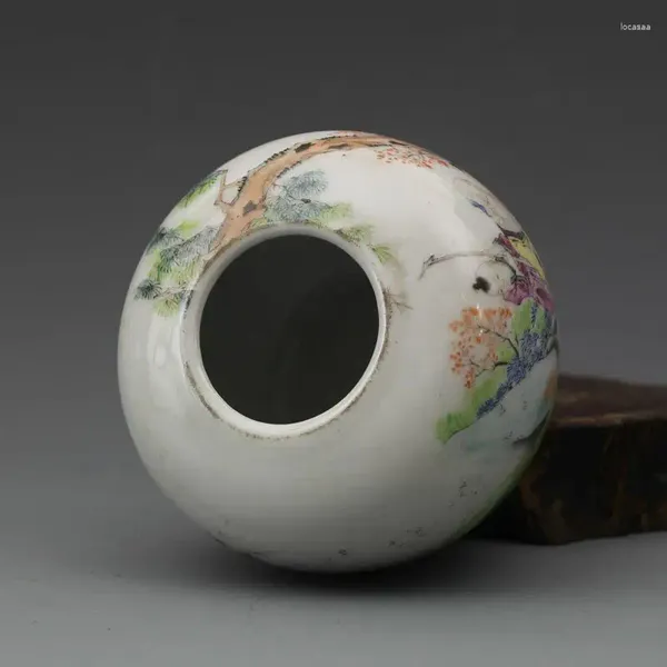 Le bottiglie raccolgono il vaso della ciotola dell'acqua della pittura di figura della famiglia rosa della porcellana cinese di Jingdezhen