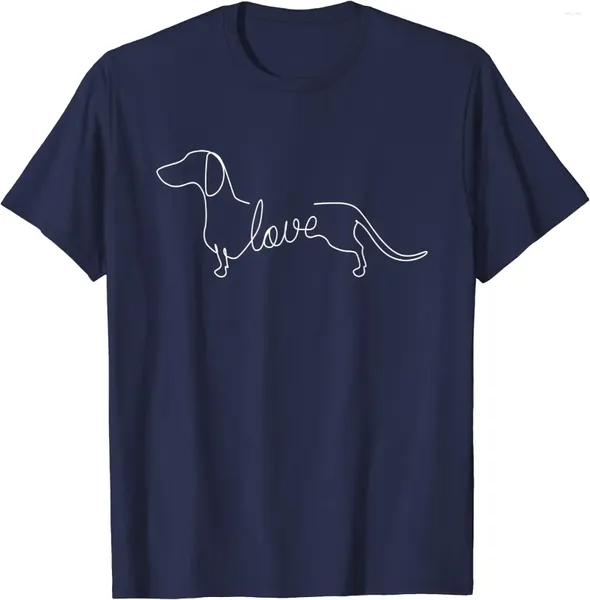 T-shirt da uomo Bassotto Chiweenie Wiener Dog Love Art Sketch T-shirt regalo Uomo Donna Grafica Casual Cotone Quotidiano Quattro stagioni