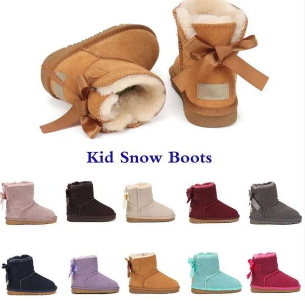 2023 UGGsity Nova Bota Crianças Austrália Bota de Neve Designer Crianças Sapatos Inverno Clássico Ultra Mini Botton Bebê Meninos Meninas Ankle Booties Kid Fur